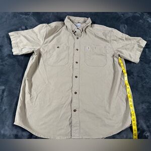 Carhartt Short-Sleeve Button-Down Work Shirt - Tan